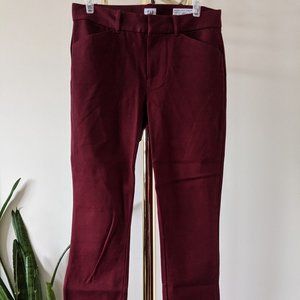 Red Skinny Ankle Trousers